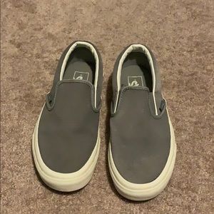 Grey slip on vans size W7